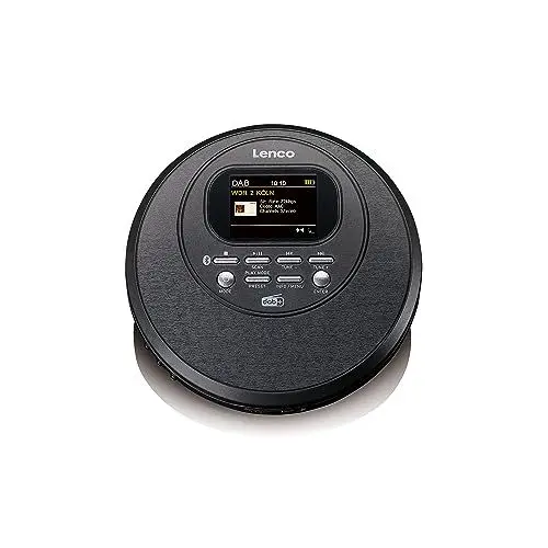 Produktbild: Lenco CD-500 Tragbarer CD-Player - Diskman - Bluetooth Walkman - DAB+ Radio - Anti-shock - Hörbuchfunktion - integrierter Akku - schwarz