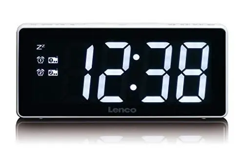Produktbild: Lenco CR30W CR-30 Uhrenradio - riesiges 3