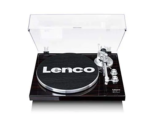 Produktbild: Lenco LBT-188 Plattenspieler - Bluetooth Plattenspieler - Riemenantrieb - 2 Geschwindigkeiten 33 u. 45 U/min - Anti-Skating - Vinyl zu MP3 digitalisieren - Dunkelbraun, LBT-188 WA, Wallnuss