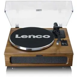 Produktbild: Lenco LS-410 Plattenspieler - Bluetooth Plattenspieler - integrierte Lautsprecher 40 Watt RMS - Riemenantrieb - Vorverstärker - RCA Out und AUX-In - Holz LS-410WA Braun