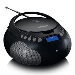 Produktbild: Lenco SCD-341 tragbares CD-Radio -CD-Player - DAB+ Radio - Bluetooth - Sender und Titelspeicher - Uhr - Stereo Lautsprecher - schwarz