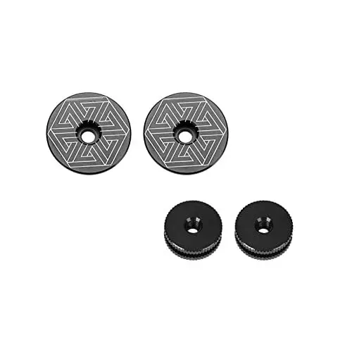 Produktbild: Lenkerendstecker mit Modemuster für Berg- und Roadbikes, um eine stabile Leistung und stilvolles Design zu gewährleisten (Fantasy Realm-Black)
