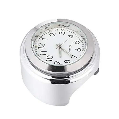 Produktbild: Lenkerhalterung Uhr Lenker Uhr wasserdichte Motorraduhr Fahrrad Uhr Lenker Radfahren Radfahrenzubehör (Weiß)