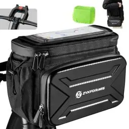 Produktbild: Lenkertasche Fahrrad mit Handyhalterung und touchscreen, 6L Fahrradtasche Lenker Wasserabweisend mit Lenkeradapter für Ebike, Fahrradkorb vorne Tasche Lenkertaschen mit Abnehmbarem Schultergurt