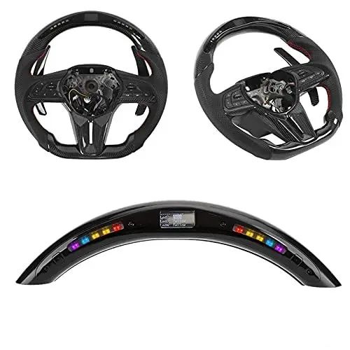 Produktbild: Lenkrad-LED-Anzeige, Universal-Autorennen-Lenkrad, Rennen, Digitales HD-Display, LED-Schaltanzeige, mit OBD2-Modul-Kit für LED-Leistungslenkrad