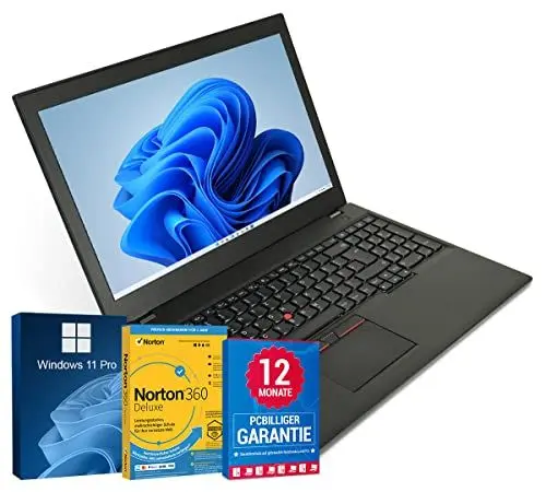 Produktbild: Lenovo ThinkPad T550 15,6 Zoll Full HD Laptop Intel Core i5-5300U@ bis zu 2,9 GHz 8 GB 256 GB SSD mit Windows 11 Pro & GRATIS Antiviren-Software inkl. 12 Monate Garantie (Generalüberholt)