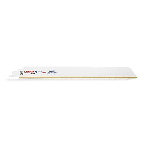 Produktbild: Lenox Tools 2110212118GR gebogenes Säbelsägeblatt Gold Power, 304 mm, 18 TPI, für Bearbeitung von mittlerem Metall (5 Stück)