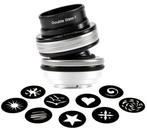 Produktbild: LensBaby - Composer Pro II mit Doppelglas II für Fuji X - Verbesserte Version - Kompatibel mit allen aktuellen und älteren Optic Swap Objektiven - Manuell einstellbare Blende