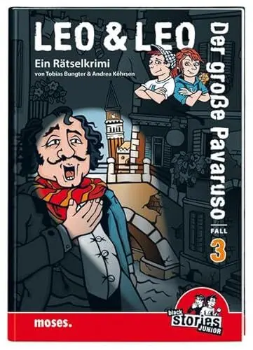 Produktbild: Leo & Leo: Der große Pavaruso: Ein black stories Junior-Rätselkrimi: Ein Rätselkrimi (Leo & Leo - Rätselkrimis)