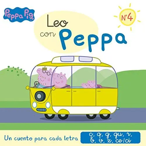 Produktbild: Leo con Peppa 4. Un cuento para cada letra : c, q, g, gu, r -sonido suave-, b, v, z, ce-ci (Leo con Peppa Pig)