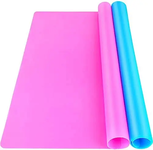Produktbild: LEOBRO Silikonmatte 2 Stück 30x40 cm, Silikonmatten für Epoxidharz, Antihafte rutschfeste Silikon Unterlage, Tischmatte，Allzweckmatte, Bastelmatten, für Gießharz, Kunsthandwerk