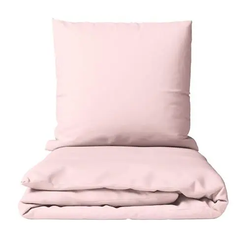 Produktbild: Leonado Vicenti Uni Bettwäsche-Set 135x200 Microfaser mit Reißverschluss Allen Farben wählbar, Farbe:Rosa