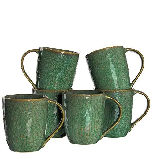Produktbild: LEONARDO HOME 018543 MATERA 6er Set Becher, Keramik, grün