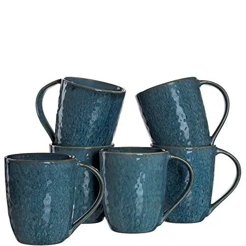Produktbild: LEONARDO HOME 018548 MATERA 6er Set Becher, Keramik, blau
