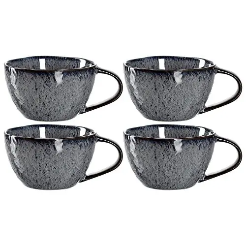 Produktbild: LEONARDO HOME 018586 MATERA Keramiktasse 290 ml anthrazit 4er-Set, Keramik