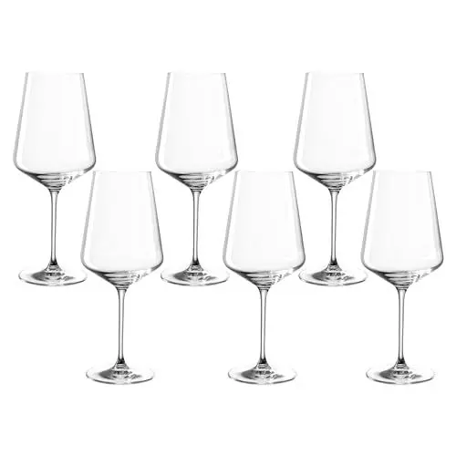 Produktbild: LEONARDO HOME Rotweingläser PUCCINI (6er Set) • Kratzfeste Weingläser (750 ml) • Spülmaschinenfest & Langlebig • Zeitlose Gläser für Rotwein • Modernes Design • Rotwein-Glas Puccini • 069554
