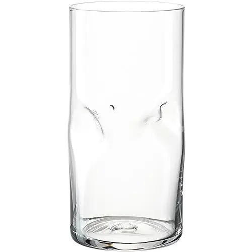 Produktbild: LEONARDO Vesuvio Longdrinkglas - Becher aus hochwertigem Glas in organischer Form - Inhalt 330 ml - Handgemacht - Spülmaschinengeeignet - Trinkglas transparent