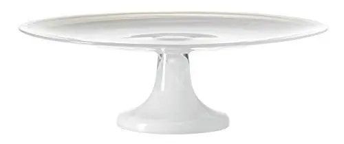 Produktbild: Leonardo Alabastro Torten-Platte, Teller mit Fuß, Glas-Platte für Torten, Kuchen, Cupkackes in Weiß, Ø 310 mm, 031197