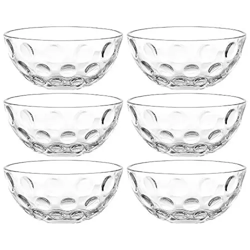 Produktbild: Leonardo Cucina Optic Glas-Schale, runde Schalen aus Glas, spülmaschinengeeignete Salat-Schälchen, 6er Set, Ø 100 mm, 066334