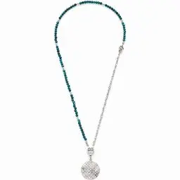 Produktbild: JEWELS BY LEONARDO Halskette Clip & Mix Morina Anker-Kette aus goldfarbenem Edelstahl und Tigerauge-Perlen mit Anhänger, Länge 64 cm, auch als kurze Kette tragbar, Schmuck Geschenk 023243