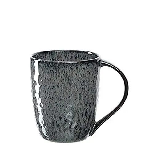 Produktbild: Leonardo Matera Keramik-Tasse 1 Stück, spülmaschinengeeignete Kaffee-Tasse, 1 mikrowellenfeste Tee-Tasse, Becher mit Glasur, grau 430 ml, 018563