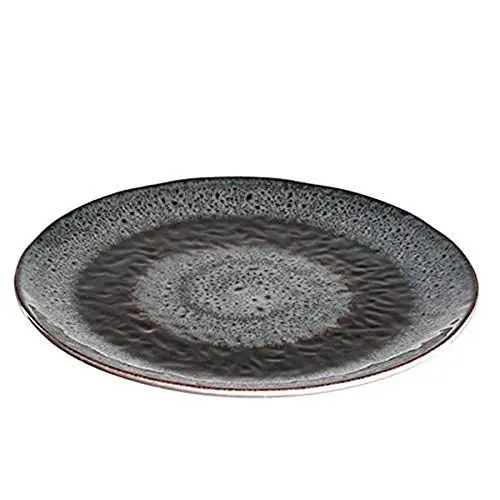 Produktbild: Leonardo Matera Keramik-Teller 1 Stück, spülmaschinengeeigneter Speise-Teller, Essteller mit Glasur 1 runder Steingut-Teller grau Ø 22,5 cm, 018555