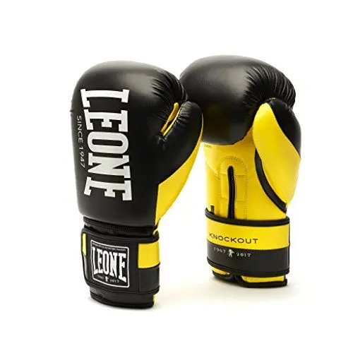 Produktbild: LEONE 1947, KNOCKOUT Boxhandschuhe, Unisex-Erwachsene, Gelb, 10 OZ, GN371