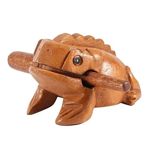 Produktbild: Leopacat Croaking Hölzerner Frosch mit Schlägel, Musikinstrument Sound Block, Hölzern Frosch Musikinstrument Krächzen Schlaginstrument Spielzeug für alle Altersgruppen(No. 3 4.17in)