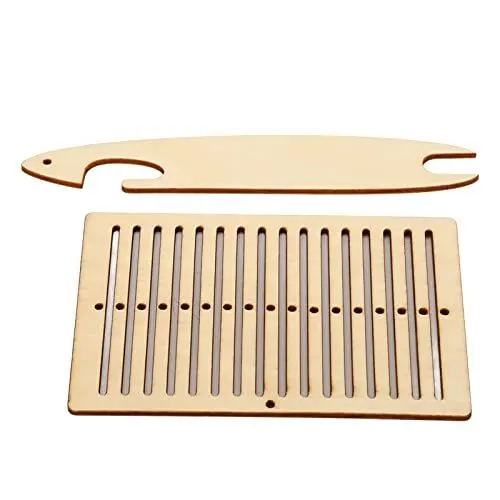 Produktbild: Leopacat Holz Handwebstuhl Stick Set HöLzerne Shuttle Haushalts Handgestrickte Werkzeuge Doppelt Kunsthandwerk ZubehöR Webrahmen für Armband Tasche GüRtel Kameragurt AnfäNger