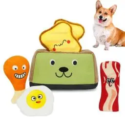 Produktbild: Lepawit Hundespielzeug,Quietschend Interaktives Hundespielzeug,Hund Intelligenzspielzeug für große Mittlere und Kleine Hunde - Toaster
