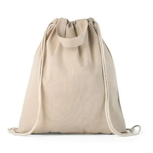 Produktbild: lepni.me Personalisierte Kordelzug Tasche für Kinder oder Leinwand Tragetasche für Frauen | Premium-Bio-Baumwolle | Für Schule, Einkauf oder Fitnessstudio (Tasche mit Kordelzug Organic Natural Leer)