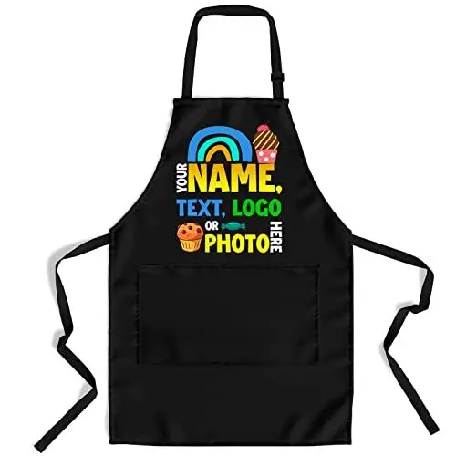 Produktbild: lepni.me Premium Kinder Personalisierte Koch Schürzen für Kochen | Print Jungen oder Mädchen Name, Foto oder Logo Backen Malerei Schürze für Kleinkind