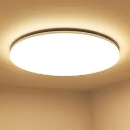 Produktbild: Lepro 24W Deckenlampe Ø28cm, IP54 Wasserfest Badezimmer Deckenlampe, 3000K LED Deckenleuchte 2400lm für Badezimmer Schlafzimmer Kinderzimmer Wohnzimmer Balkon Flur Küche, Warmweiß LED Lampen