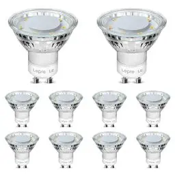 Produktbild: Lepro GU10 LED Warmweiss Lampe, 4W Ersetzt 50W Glühbirne, 325 Lumen 2700K GU 10 Lampen Warmweiß, Abstrahlwinkel 100°Flimmerfrei Strahler, Nicht Dimmbar Reflektor Lampen, 10er-Pack