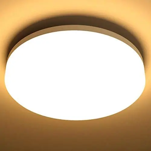 Produktbild: Lepro LED Deckenlampe 15W, LED Deckenleuchte IP54 Wasserfest, 3000K 1500LM Badezimmer Lampe, Rund Badlampe Decke, ideal für Bad Schlafzimmer Flur Küche Wohnzimmer Balkon, Warmweiß, Ø22cm