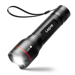 Produktbild: Lepro LED Taschenlampe, LE2000 Extrem Hell Klein Taschenlampen Batteriebetrieben mit 5 Modi, Zoombare Camping Handlampe, wasserdichte praktische Flashlight für Outdoor, Wandern, Angeln, Gassigehen