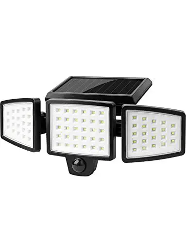 Produktbild: Lepro Solarlampen für Außen mit Bewegungsmelder, 360° Beleuchtungswinkel, 1000 Lumen 6W LED Solarlampen Aussen, IP65 Wasserdicht, 270°Drehbar Solar Außenleuchte für Außen Garten Balkon Garage