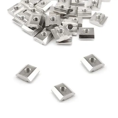 Produktbild: LERANXIN 40 Stück M6 T-Nut Set, Hochfeste T-Muttern für Aluminiumprofile 30x30, 3D-Drucker und CNC Maschinen