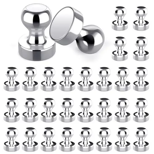 Produktbild: LERKNVOE Neodym Magnet für Magnettafel, 30 Stück Starke Magnete, Klein Magneten 12 X 16mm, Mini Stark Pinnwand Magnet für Kühlschrank, Whiteboard, Postkarte, A4,Foto