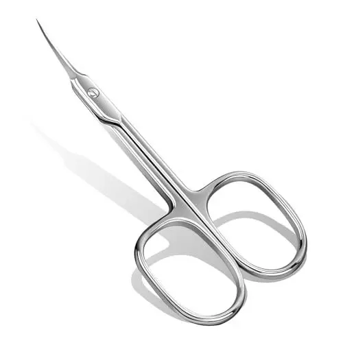 Produktbild: Lermende Nagelhautschere, Premium Superschlanke Gebogene Klinge, Mehrzweck Edelstahl Hautschneider Beauty Grooming Kit für Augenbraue, Augenlider.