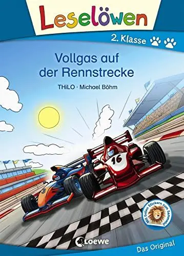 Produktbild: Leselöwen 2. Klasse - Vollgas auf der Rennstrecke: Erstlesebuch für Kinder ab 7 Jahre
