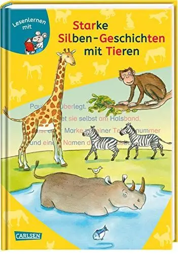 Produktbild: LESEMAUS zum Lesenlernen Sammelbände: Starke Silben-Geschichten mit Tieren zum Lesenlernen: Extra Lesetraining – Lesetexte mit farbiger Silbenmarkierung