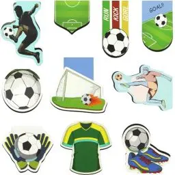 Produktbild: Lesezeichen Magnetisch, 10 Stück Magnetische Kinder Fussball Mitbringsel Kleine Geschenke für Jungen Schüler Freund Fußballfans Buchliebhaber Magnet Seite Marker für Schule Einschulung Schulanfang