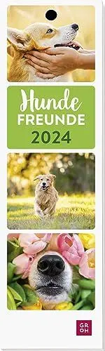 Produktbild: Lesezeichenkalender 2024: Hundefreunde: Kleiner Monatskalender zum Aufstellen oder Aufhängen mit 12 Lesezeichen zum Abtrennen