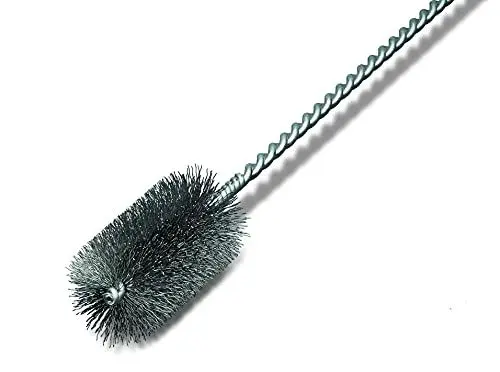 Produktbild: Lessmann Heizkesselbürste ø 35 mm mit Stiel (zur Reinigung von Heizkesseln, Bürste aus Stahldraht gewellt, Gesamtlänge 850 mm) 545311