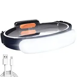 Produktbild: LETOUR LED Stirnlampe, USB Wiederaufladbar COB Stirnlampe, 1500 Lumen Einstellbare 220° Breitstrahl Kopflampe Leichtgewicht Wasserdicht für Radfahren, Camping, Wandern, Angeln, Notfall