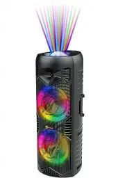 Produktbild: Let's Go Party 5150 Musikbox Bluetooth : Ultimativer Partybox mit 200W 6-Zoll-Doppellautsprechern - Tragbarer Karaoke Lautsprecher mit drahtlosem Mikrofon, 5H Spielzeit, Fernbedienung & Lichtshow