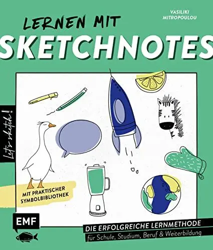 Produktbild: Let's sketch! Lernen mit Sketchnotes: Die erfolgreiche Lernmethode für Schule, Studium, Beruf und Weiterbildung – Mit praktischer Symbol-Bibliothek