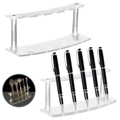 Produktbild: letuxaamz Schreibtisch Organizer Stiftehalter Aufbewahrungsregal Füllfederhalter - Display-Ständer Stiftebox Stifthalter Bleistift Aufbewahrungsbox Pinselbehälter Stifte Halter für Büro Heimbedarf