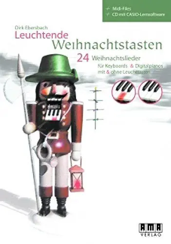 Produktbild: Leuchtende Weihnachtstasten: 24 der bekanntesten Weihnachtslieder für Digitalpianos & Keyboards mit und ohne Leuchttastenfunktion